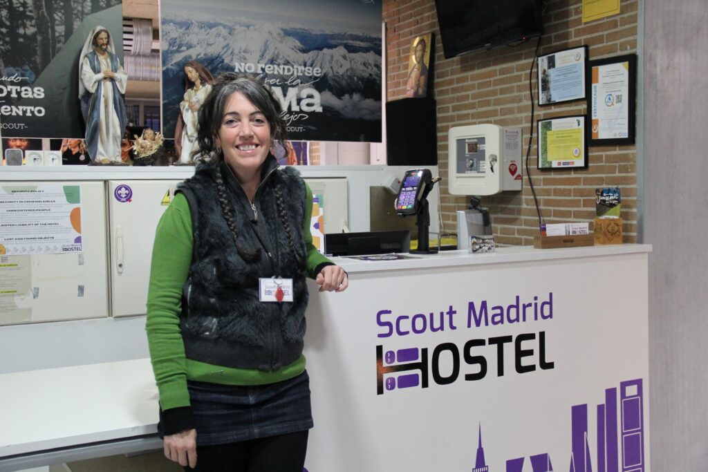 Bea, of the Scout Madrid Hostel team