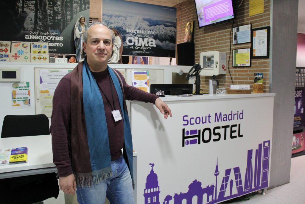 Giorgio, of the Scout Madrid Hostel team