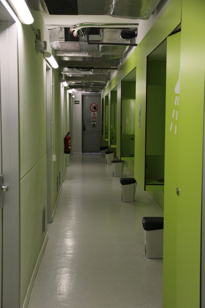 Hostel shower area